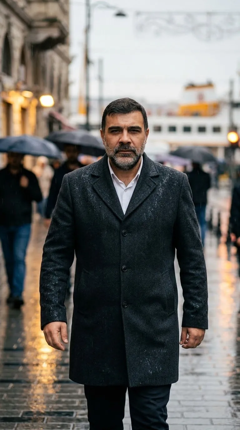 Yaver Arancıoğlu açık havada yürürken