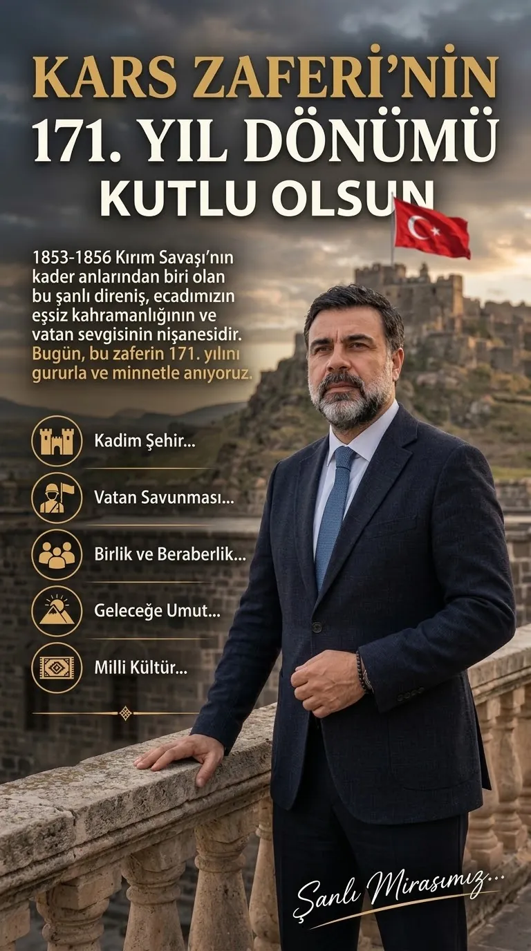 Kars Zaferi yıl dönümü etkinlik afişi